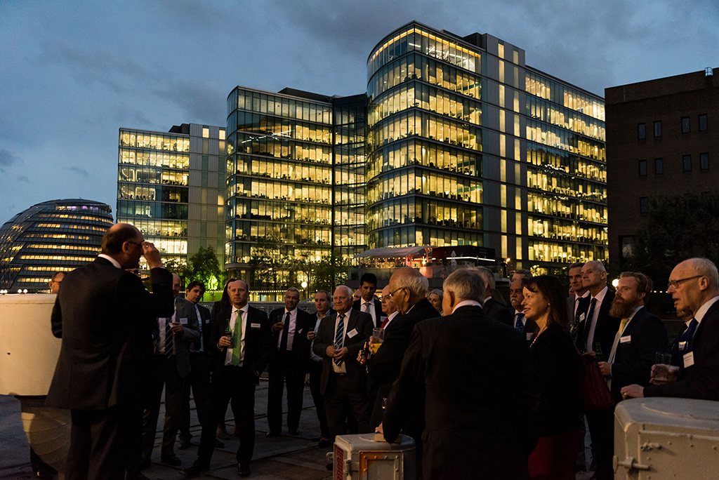 Guests at John Beynon's welcome event